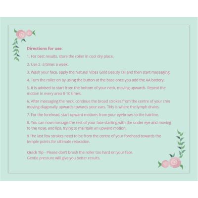 Natural Vibes: 24k Gold Vibrating Face Roller & Sculptor with FREE Gold Beauty Elixir Oil [CLONE]