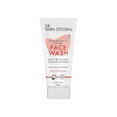 The Skin Story: French Red Clay & Rose Hip Facewash (Oil & Pollution Control) - 100 gm
