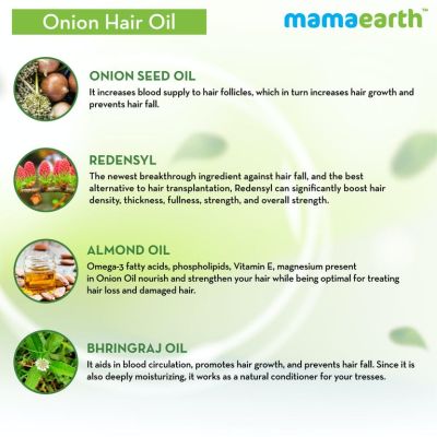 Mamaearth: Onion Hair Oil for hair growth with Onion & Redensyl for Hair Fall Control - 250ml