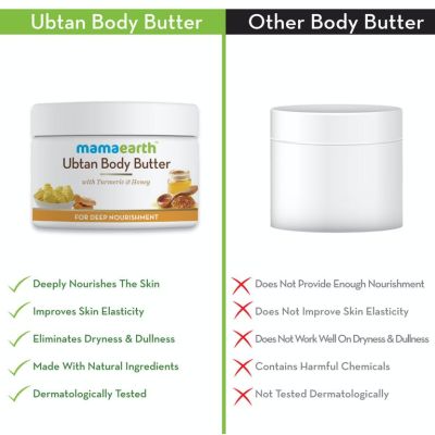 Mamaearth: Ubtan Body Butter With Turmeric & Honey for healthy skin - 200gm