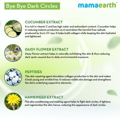Mamaearth: Bye Bye Dark Circles Under Eye Cream - 20gm