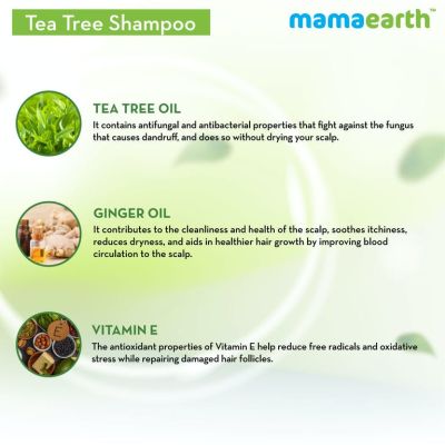 Mamaearth: Tea Tree Shampoo for Dandruff Free Hair - 250ml