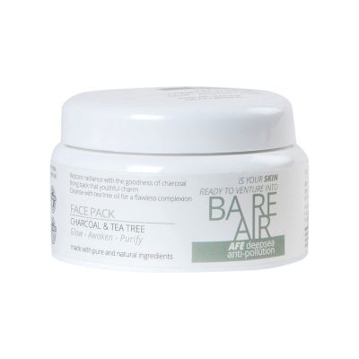 Bareair: Charcoal & Tea Tree Clay Face Pack  - (120 gm)
