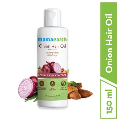 Mamaearth: Onion Hair Shampoo + Onion Conditioner + Hair Oil
