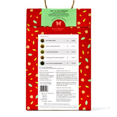 Butterfly Ayurveda: Shubh Saanjh Chai - (Mint + Green Tea) 40 gms