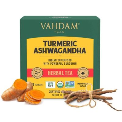 Vahdam Teas: Turmeric Ashwagandha Tea 30gm