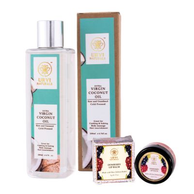 WOW: Urvi Naturals Extra Virgin Coconut Oil, Dewberry Lip Balm Free