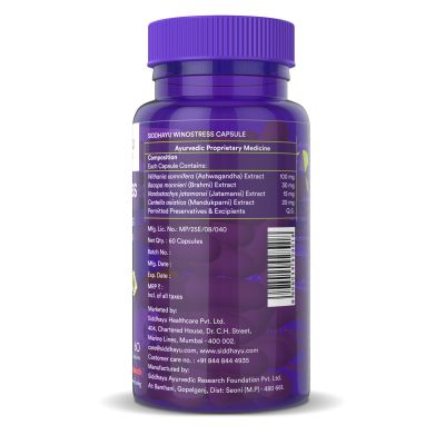 Siddhayu: Winostress For Body, Mind Relaxation - 60 Caps