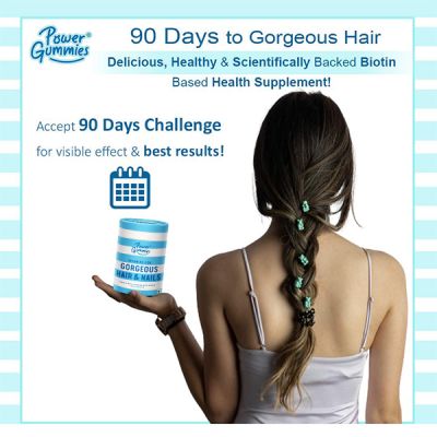 Power Gummies: Hair & Nail Vitamins with Biotin - 60 Gummies