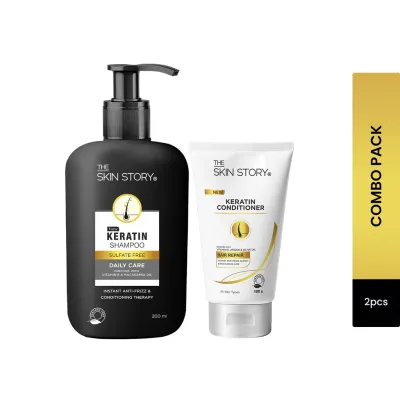 The Skin Story: Keratin Hair Care Duo ( Shampoo + Conditioner ) For Dry Hair