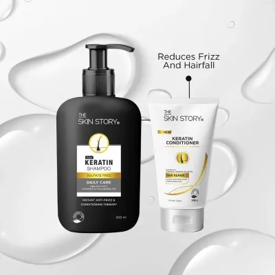 The Skin Story: Keratin Hair Care Duo ( Shampoo + Conditioner ) For Dry Hair