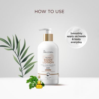 The Skin Story: Keratin Body Lotion , Smart Technology , UV Protection - 280 ml
