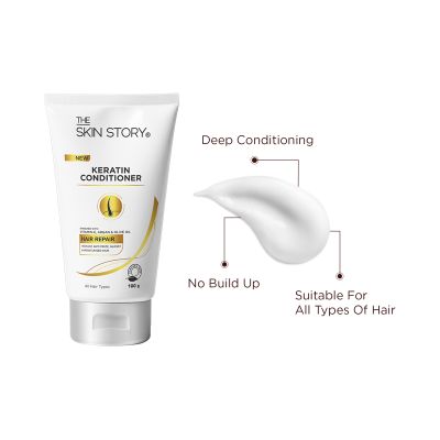 The Skin Story: Keratin Conditioner - Instant Anti -Frizz - 100 gm