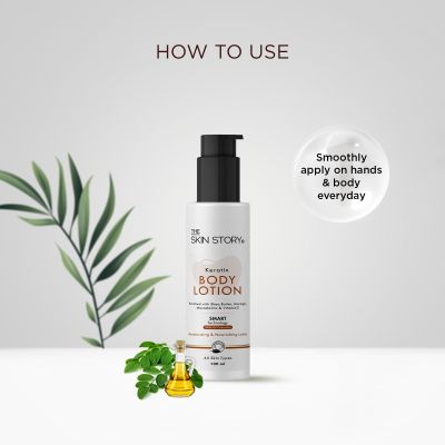 The Skin Story: Keratin Body Lotion , Smart Technology , UV Protection - 100 ml