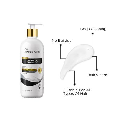 The Skin Story: Sulfate Free Keratin Shampoo - For Damaged Hair - 450ml