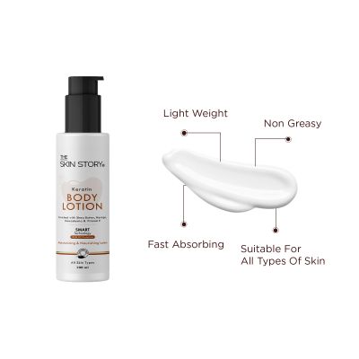 The Skin Story: Keratin Body Lotion , Smart Technology , UV Protection - 100 ml