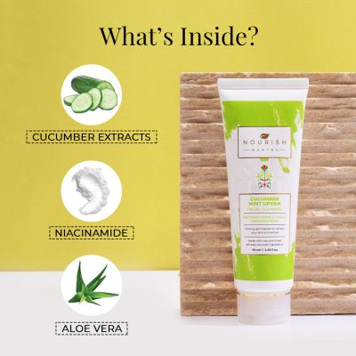 Nourish Mantra: Cucumber Mint Upvan Facial Cleanser - 70gm