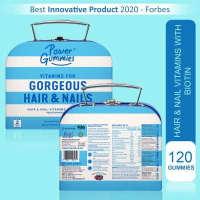 Power Gummies: Hair & Nail Vitamins with Biotin - 120 Gummies