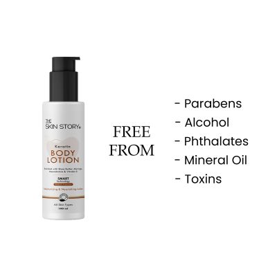 The Skin Story: Keratin Body Lotion , Smart Technology , UV Protection - 100 ml