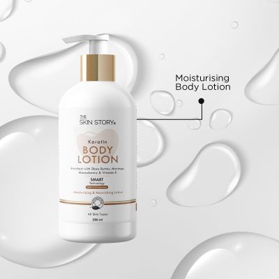 The Skin Story: Keratin Body Lotion , Smart Technology , UV Protection - 280 ml