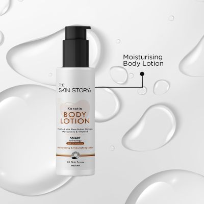 The Skin Story: Keratin Body Lotion , Smart Technology , UV Protection - 100 ml