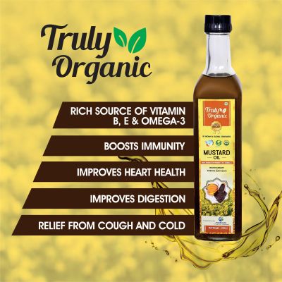 Truly Organic : Combo of Organic Mustard oil - Pack of 2 - 500 ml each