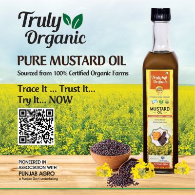 Truly Organic : Combo of Organic Mustard oil - Pack of 2 - 500 ml each