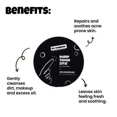 No Rubbish: Acne Cleansing Gel - Facial Cleanser for Oily Skin - 100gm