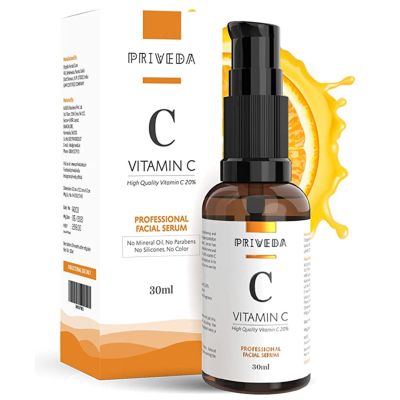 Priveda: Vitamin C & E Face serum- For Anti Aging & Smoothening & Brightening Face - 30ml