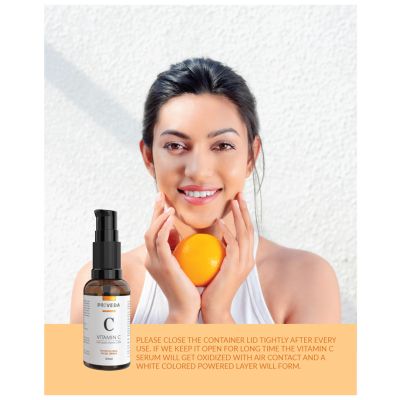 Priveda: Vitamin C & E Face serum- For Anti Aging & Smoothening & Brightening Face - 30ml