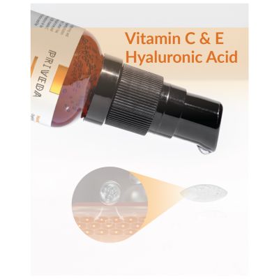 Priveda: Vitamin C & E Face serum- For Anti Aging & Smoothening & Brightening Face - 30ml
