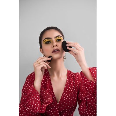 Boujee Beauty: 1xSmall Sponge + 1XLarge Sponge (Charcoal Black), S01B