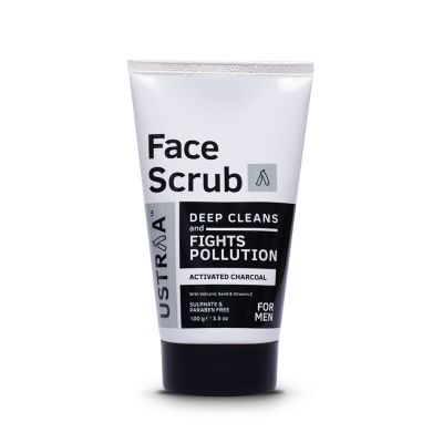 Ustraa: Activated Charcoal Face Scrub for toxin removal - 100g