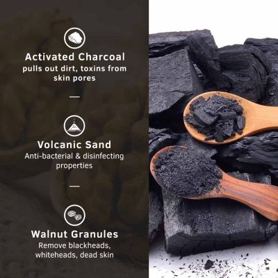 Ustraa: Activated Charcoal Face Scrub for toxin removal - 100g