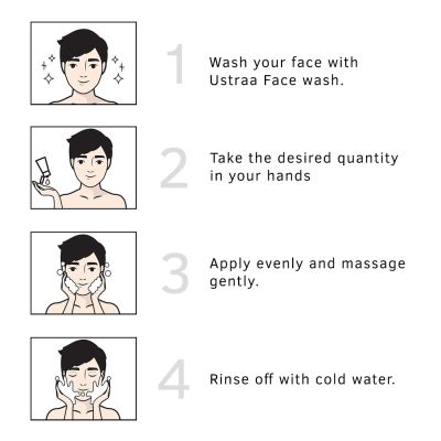 Ustraa: Activated Charcoal Face Scrub for toxin removal - 100g