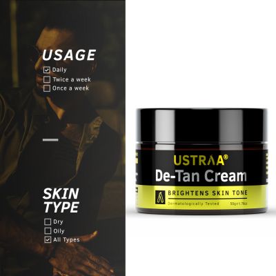 Ustraa: De-Tan Face Cream for tan removal - 50g
