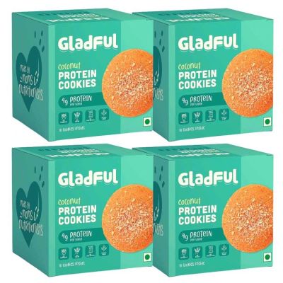 Gladful: Coconut Protein Cookies for kids and families Cookies - 80 g x 4