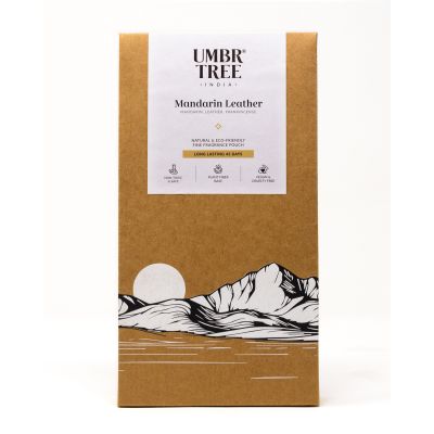 Umbr Tree: Mandarin Leather Fine Fragrance Pouch| Lasts Over 45 Days
