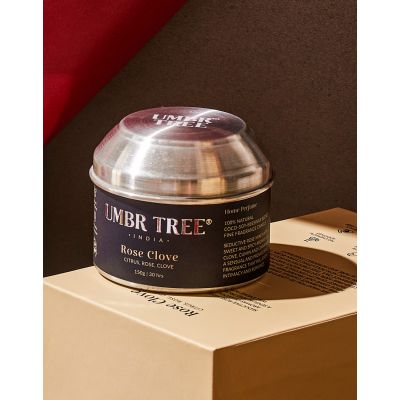 Umbr Tree: Rose Clove Traveller Candle, Handpoured - 150gm, 30hrs
