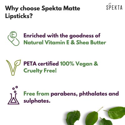 Spekta Cosmetics: True Matte Lipstick - 111 Divinity - 3.7gm