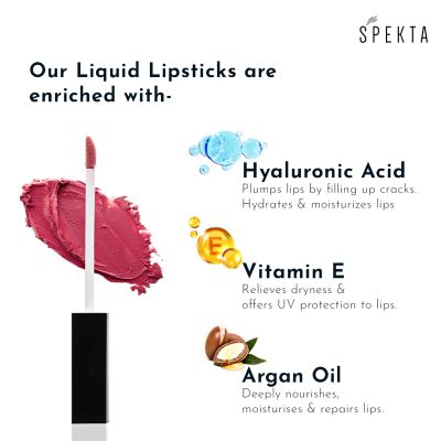 Spekta Cosmetics: Transfer-proof Matte Liquid Lipstick - 703 Melodrama - 8ml