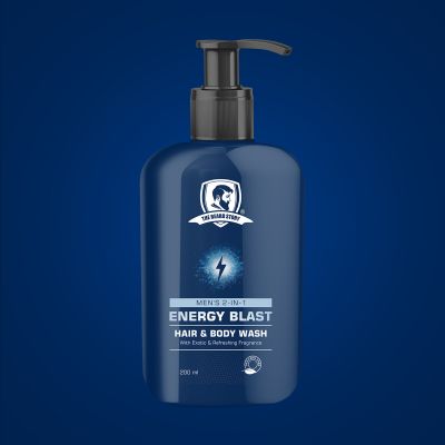 The Beard Story: Mens 2-in-1 Energy Blast , Hair & Body Wash - 200 ml