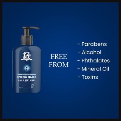 The Beard Story: Mens 2-in-1 Energy Blast , Hair & Body Wash - 200 ml
