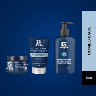 The Beard Story: Ultimate Indulgence ( Men Hair Cream, Men Face Wash & 2 in1 Body Wash )