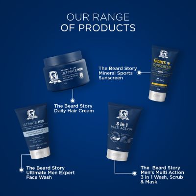 The Beard Story: Hair Styling Gel For Medium Hold, UV Protection , 100 % Shine - 100 gm
