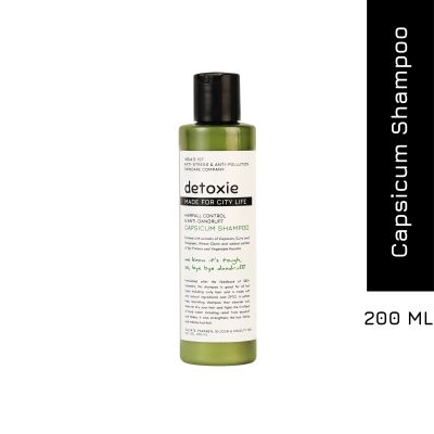 Detoxie: Anti-Dandruff & Flake Relief Capsicum Shampoo - 200 ml
