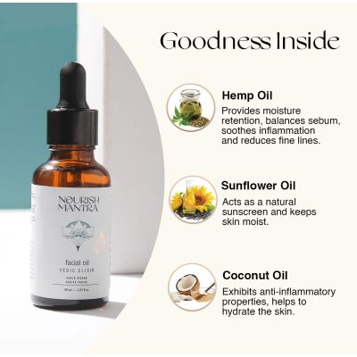 Nourish Mantra: Vedic Elixir 8-in-1 Rejuvinating Facial Oil- 30 ml