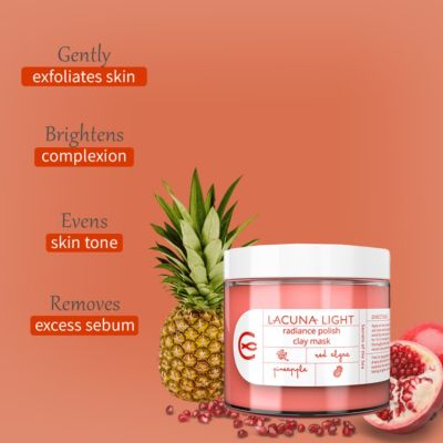 Lacuna Light: Brightening & Exfoliating Clay Mask with Glycolic Acid- 100 gm
