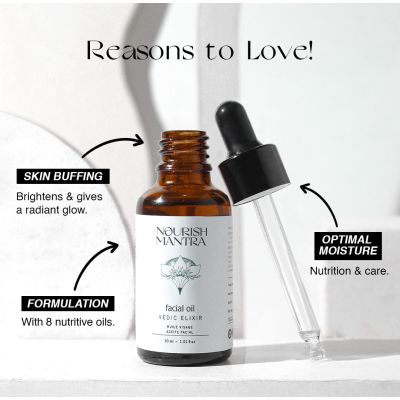 Nourish Mantra: Vedic Elixir 8-in-1 Rejuvinating Facial Oil- 30 ml