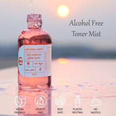 Lacuna Light: Rose Water Hydrating Toner with Niacinamide, Alcohol Free Mist- 100 ml